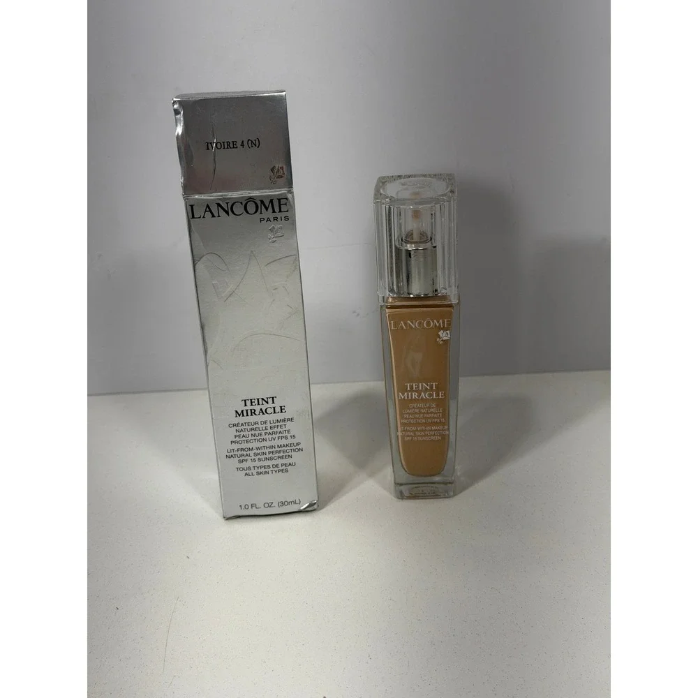 Lancome Teint Miracle Foundation SPF 15 Ivoire 4 (N)‎ 1.0 oz Liquid Makeup New